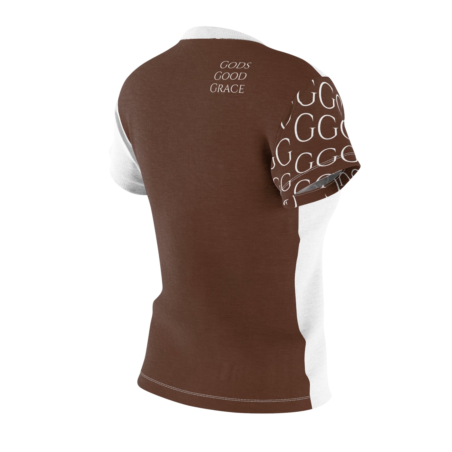M...brown,white GGG design Women's AOP Cut & Sew Tee