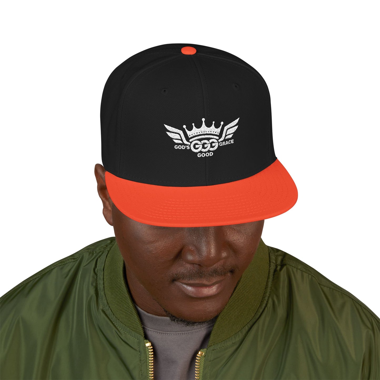 N...GGG  EMBROIDERY ..Multiple colors, Mens White logo Snapback Hat