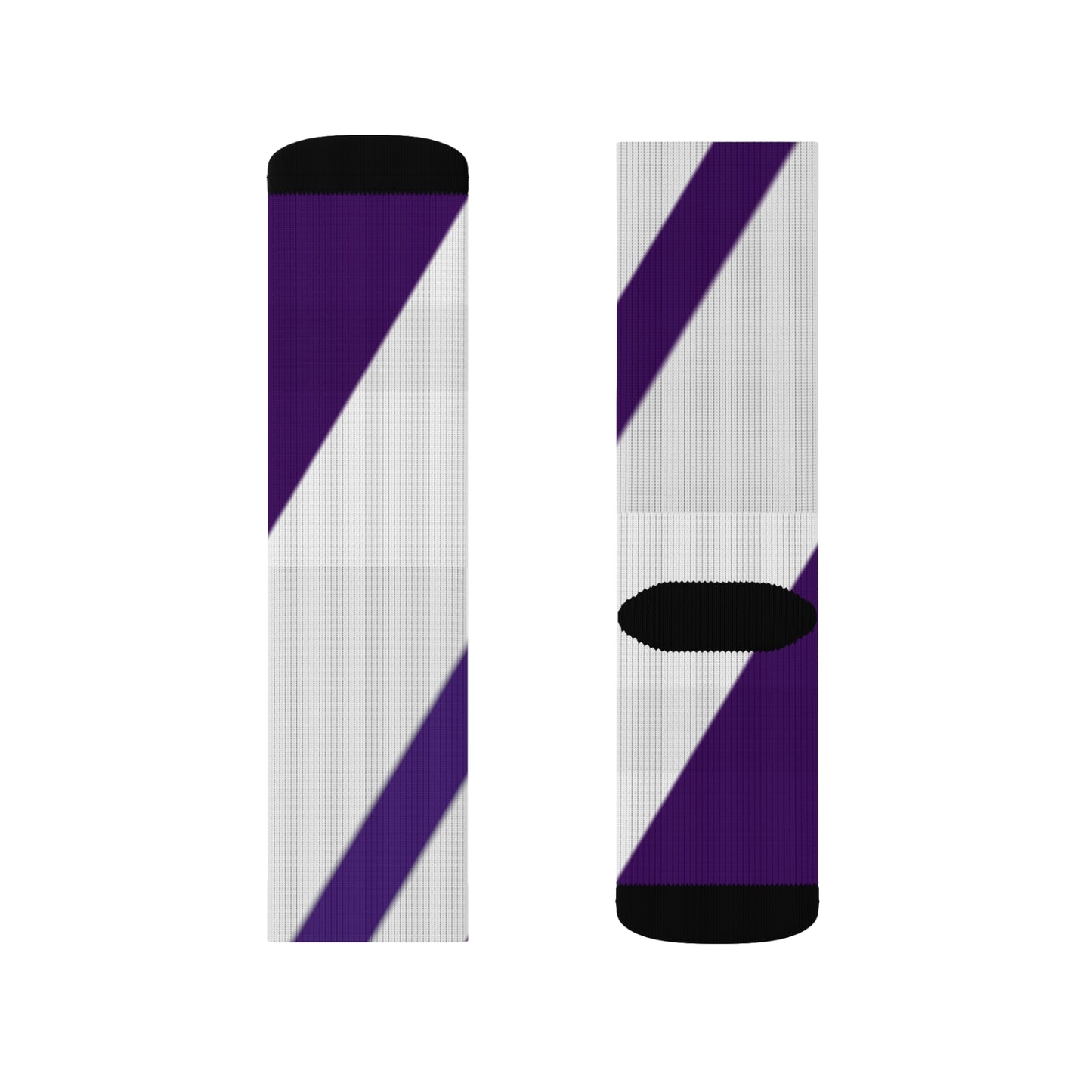 A............purple/white GGG design Sublimation Socks