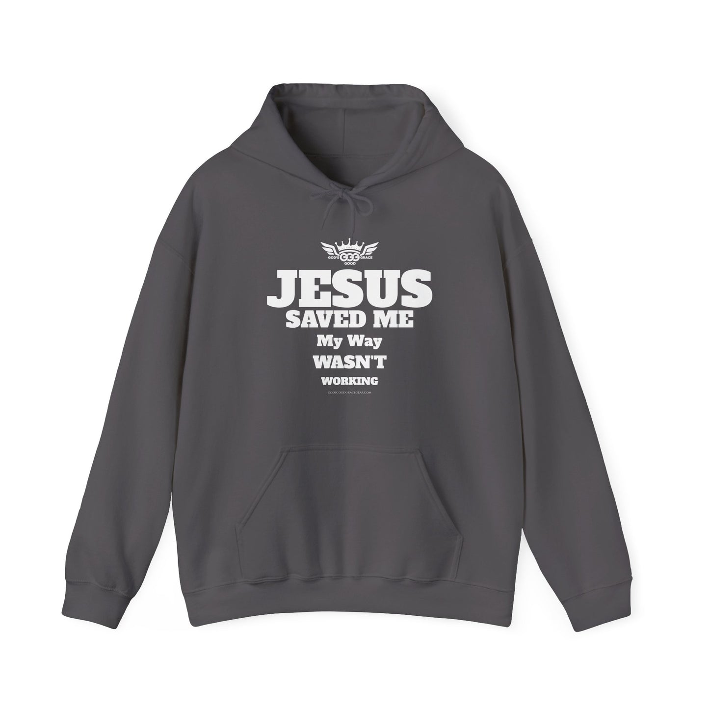 A......................JESUS SAVED ME ,WHITE LOGO (Multiple Colors) Unisex Heavy Blend™ Hooded Sweatshirt