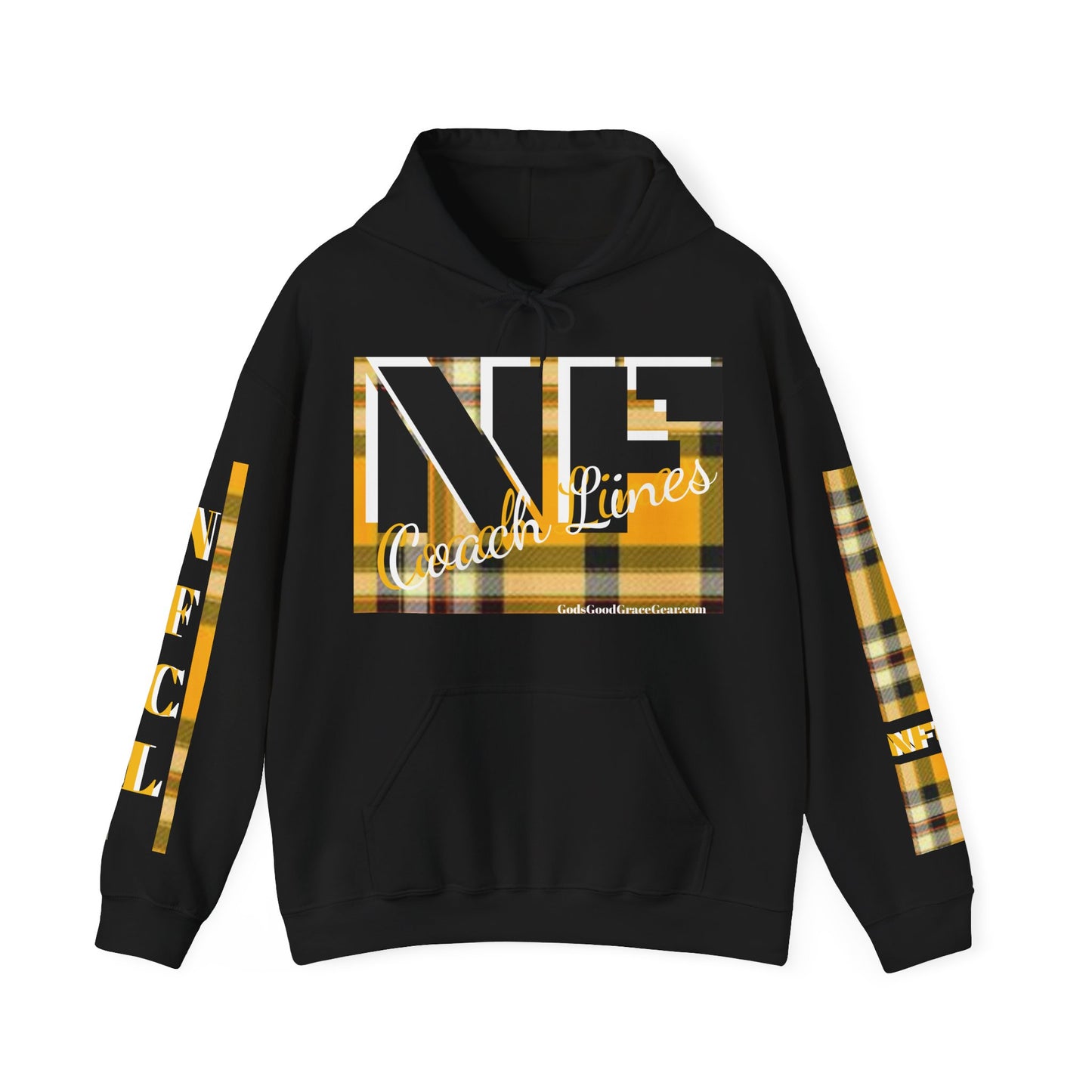 Z...NFCL WORK ATTIRE yellow plaid Unisex Heavy Blend™ Hooded Sweatshirt