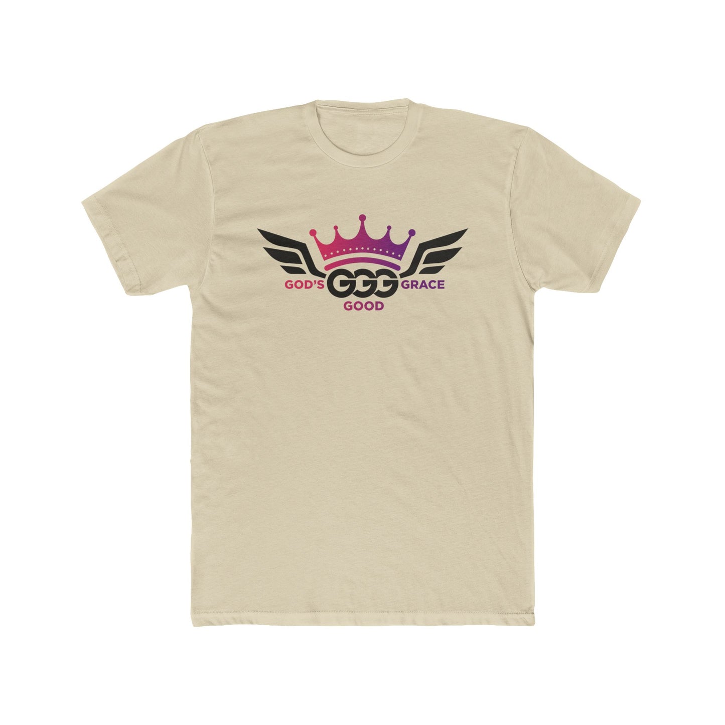 Q...GGG purple/black logo MULTIPLE COLORS Tee — Faith-Based Graphic T-Shirt
