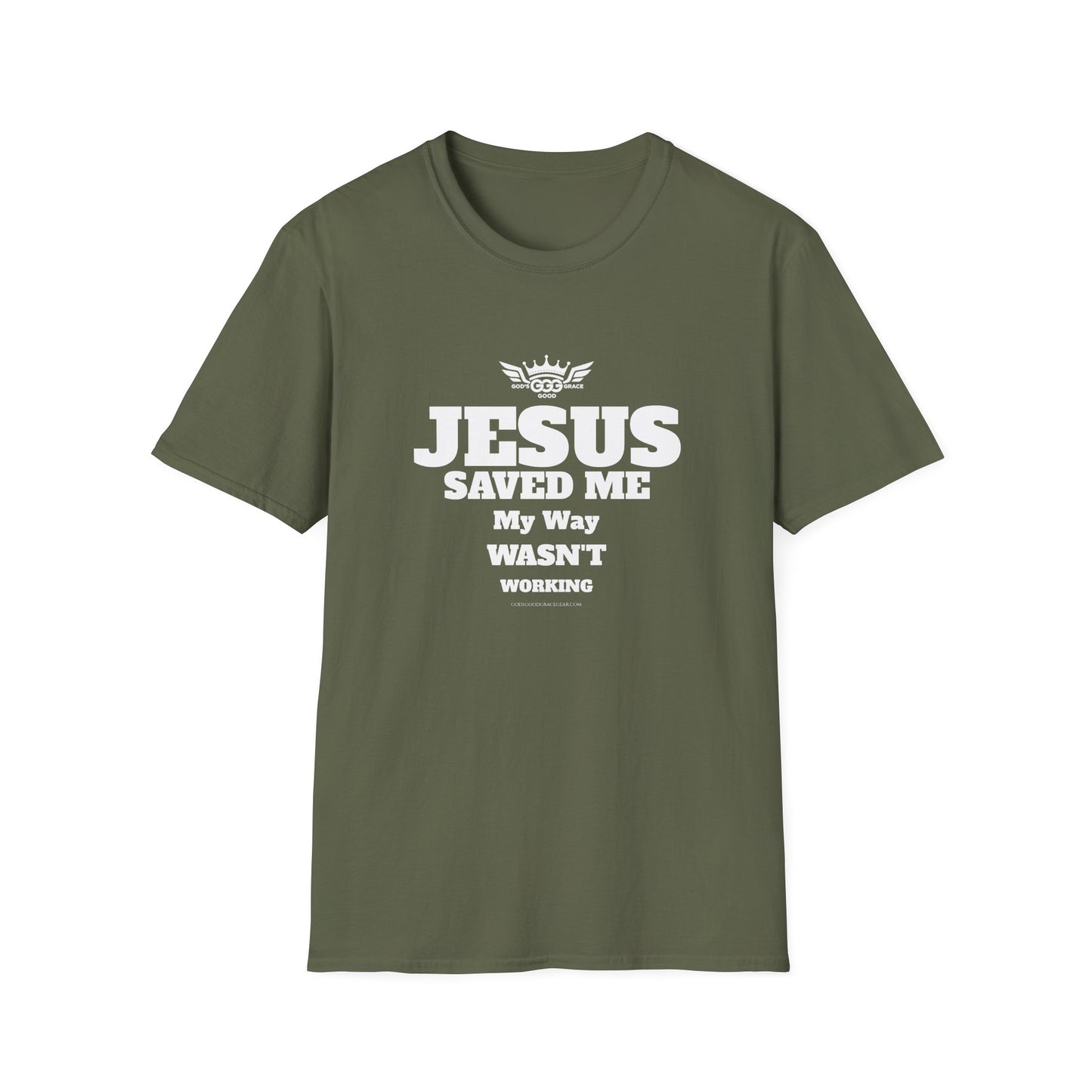 A........................JESUS SAVED ME (Multiple Colors)  GGG Unisex Softstyle T-Shirt