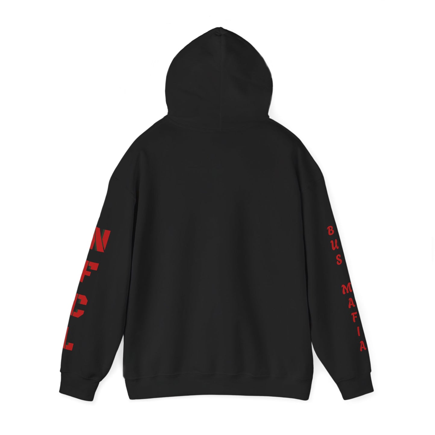 Z...NFCL WORK ATTIRE Hoodie with Red/hunter green grey ...Sleeve Graphics