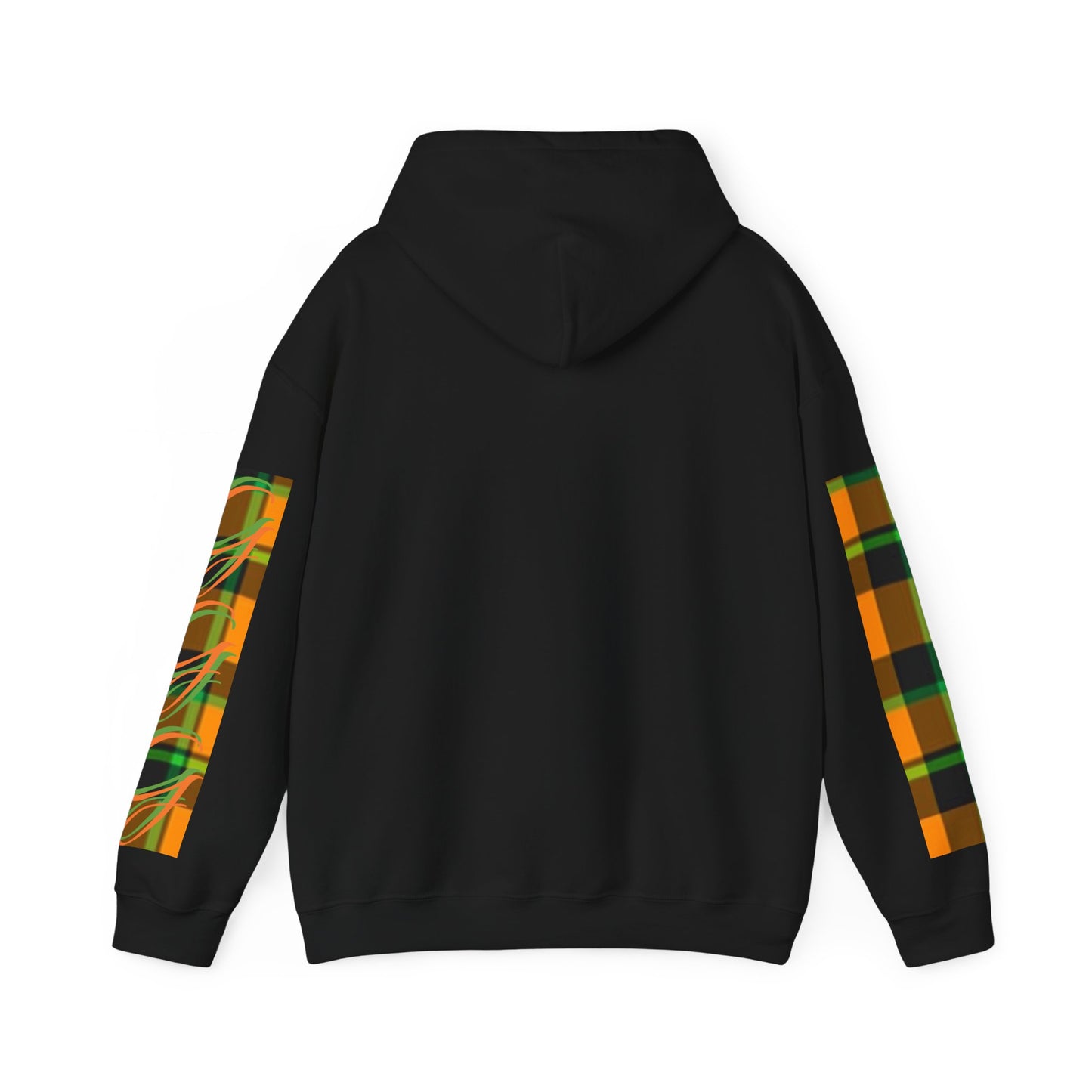 A....................GGG orange green plaid design Unisex Heavy Blend™ Hooded Sweatshirt