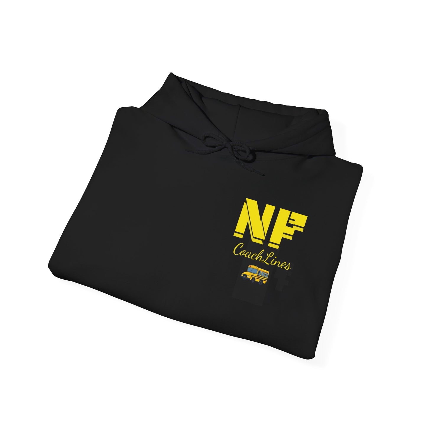 Z...i..NFCL WORK ATTIRE Niagara Falls Coach Lines Hoodie with yellow/black Sleeve Graphics