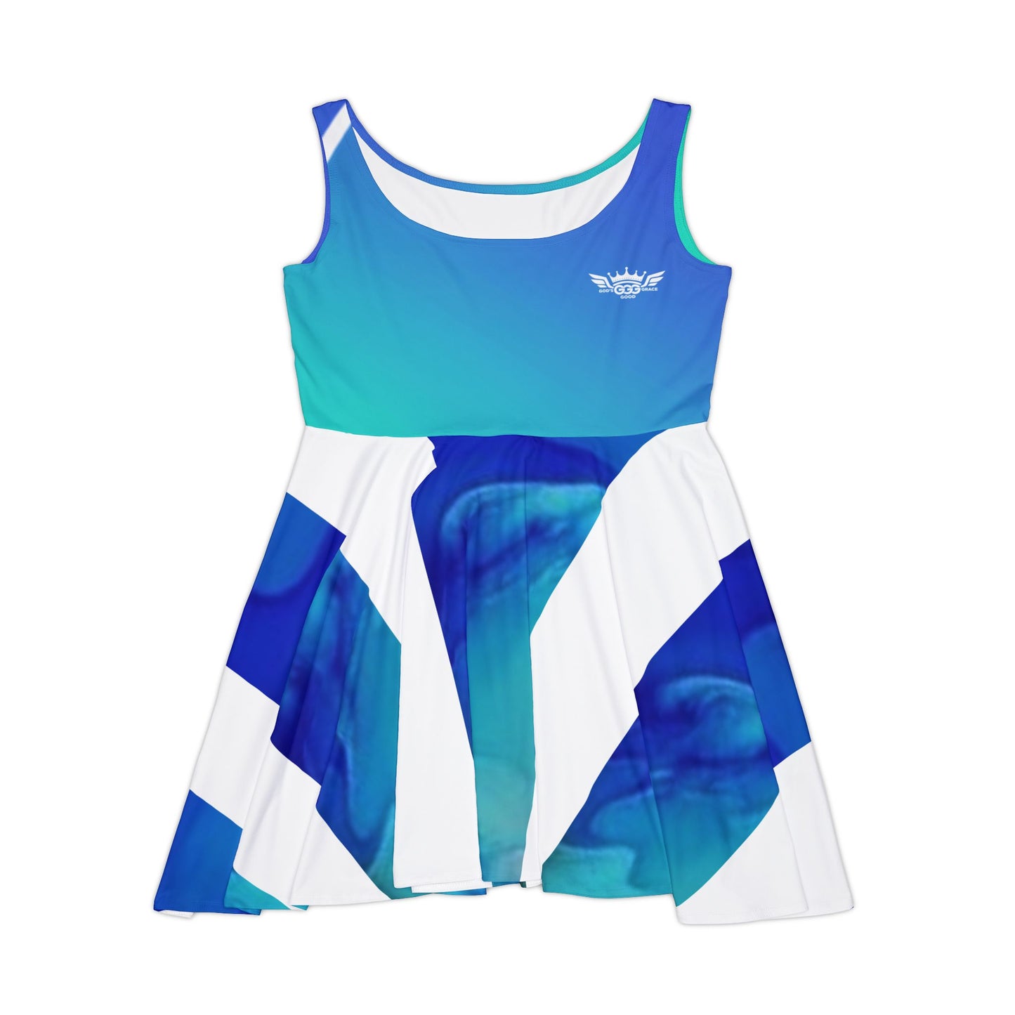 P...GGG..Blue,white Women's Summer Dress