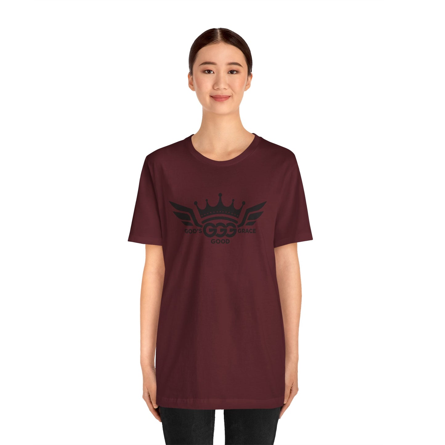 C....BLACK LOGO maroon Unisex Jersey Short Sleeve Tee