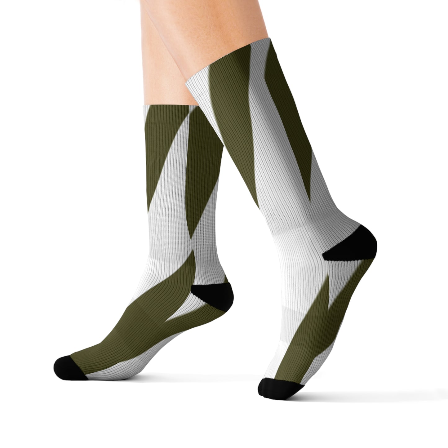 A......olive/white GGG design Sublimation Socks