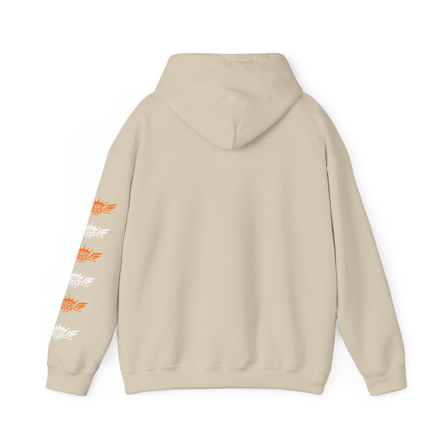 A......................GGG Orange/Coral/white/cream hoodie God's Good Grace Gear