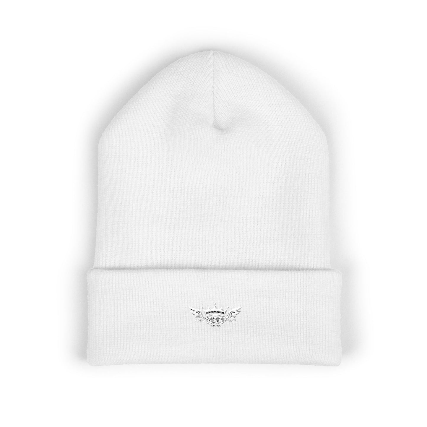 T...GGG White Logo Embroidered Classic Cuffed Beanie —MULTIPLE COLORS... Knit Hat