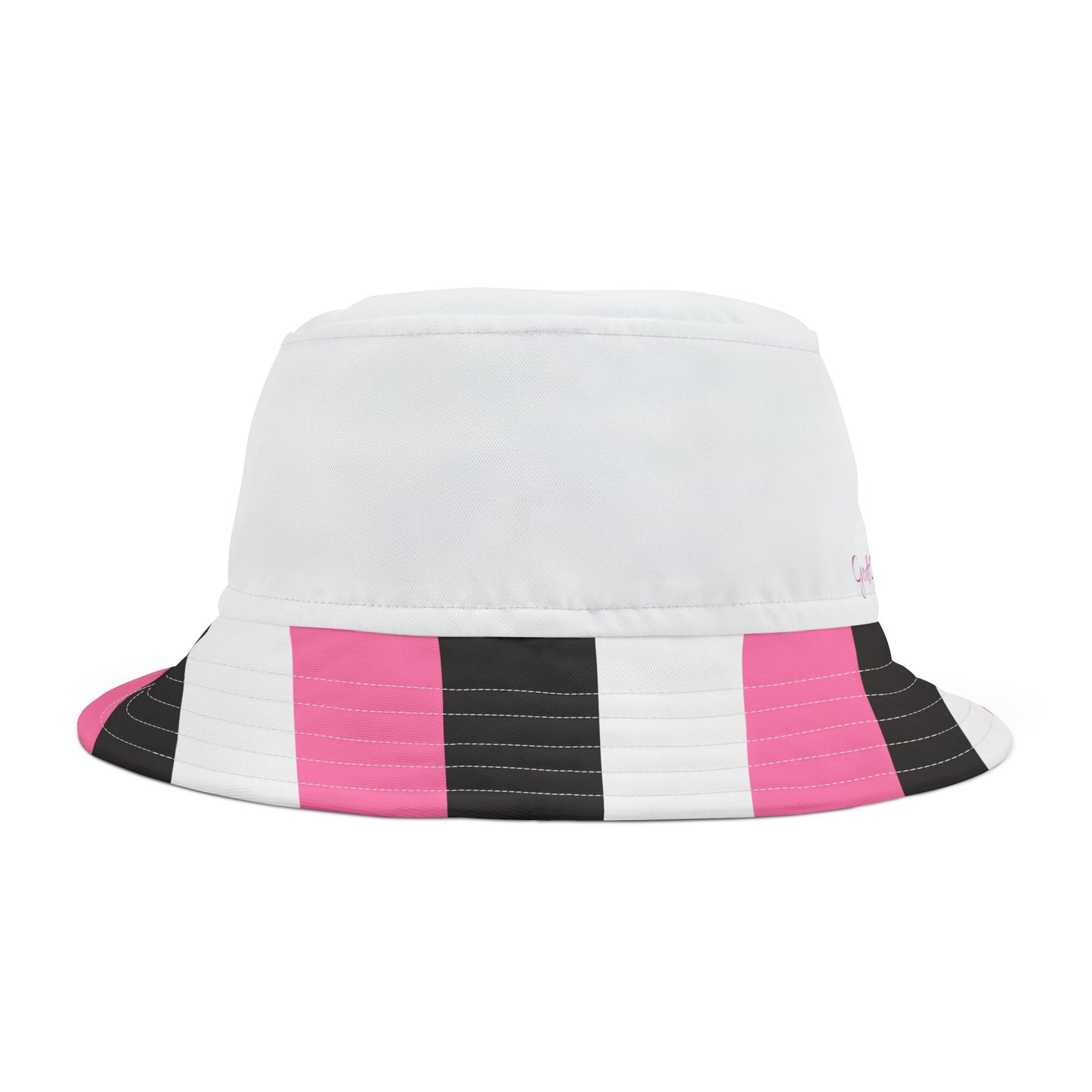 A......pink/white/brown GGG Bucket Hat