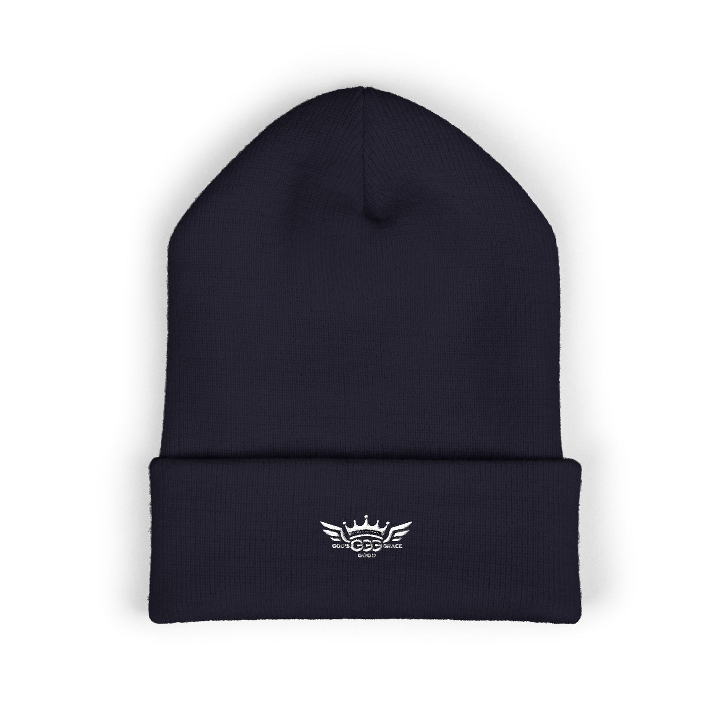 T...GGG White Logo Embroidered Classic Cuffed Beanie —MULTIPLE COLORS... Knit Hat