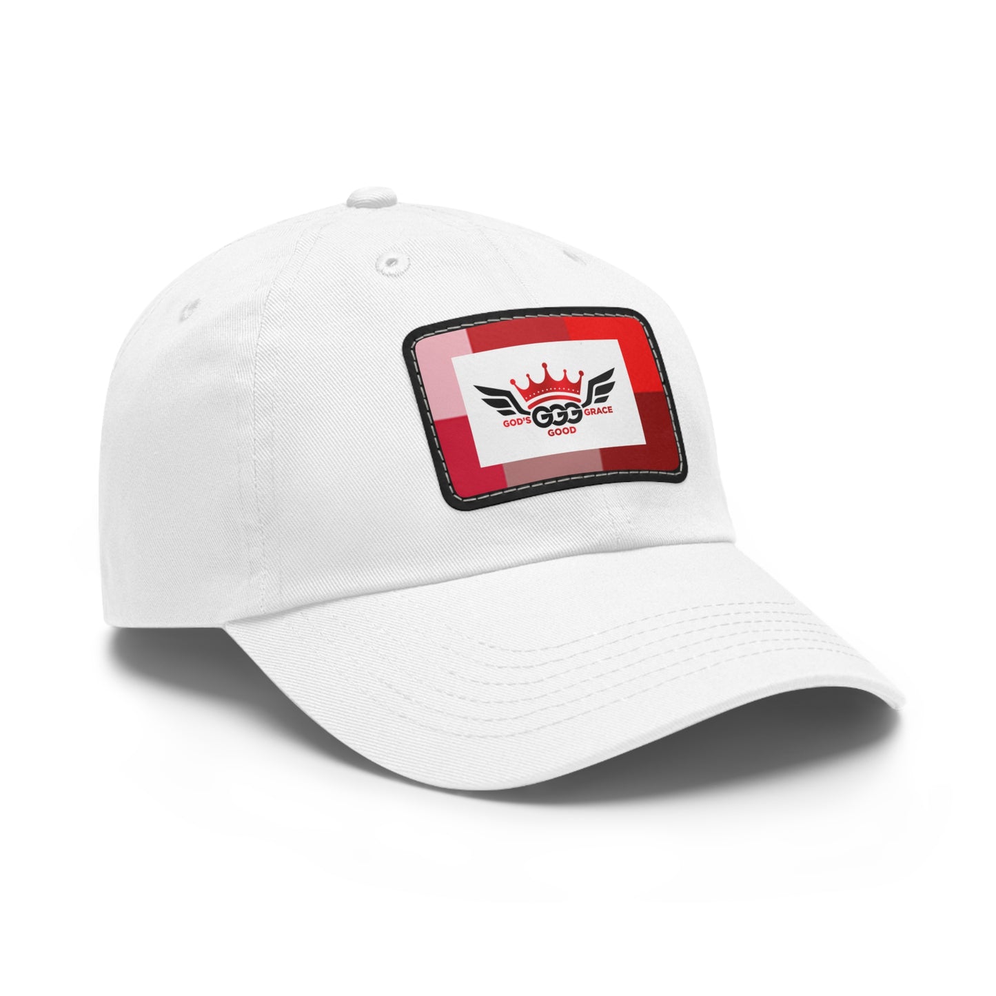 J...GGG red,black,white design Hat with Leather Patch WOMENS