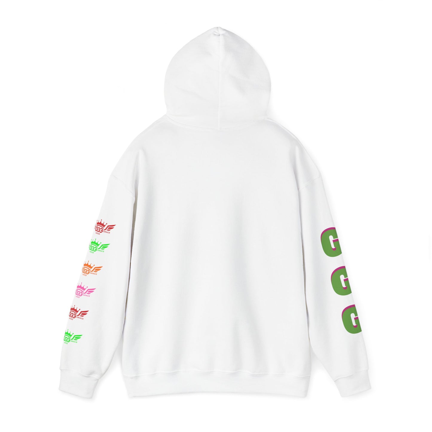 A....................Christian Hooded GREEN Sweatshirt - Hope, Peace, Jesus is King, God's Good Grace Gear