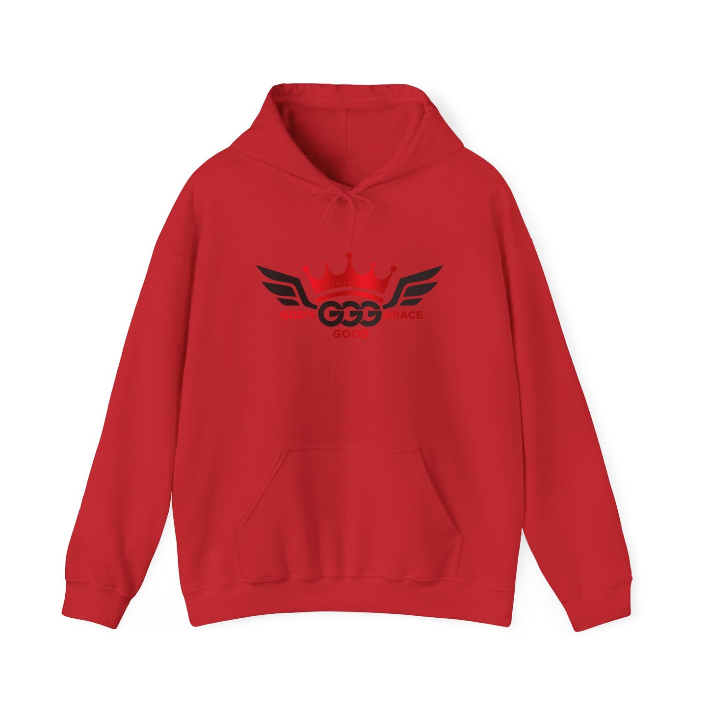 C...RED/BLACK LOGO red Unisex Heavy Blend™ Hooded Sweatshirt