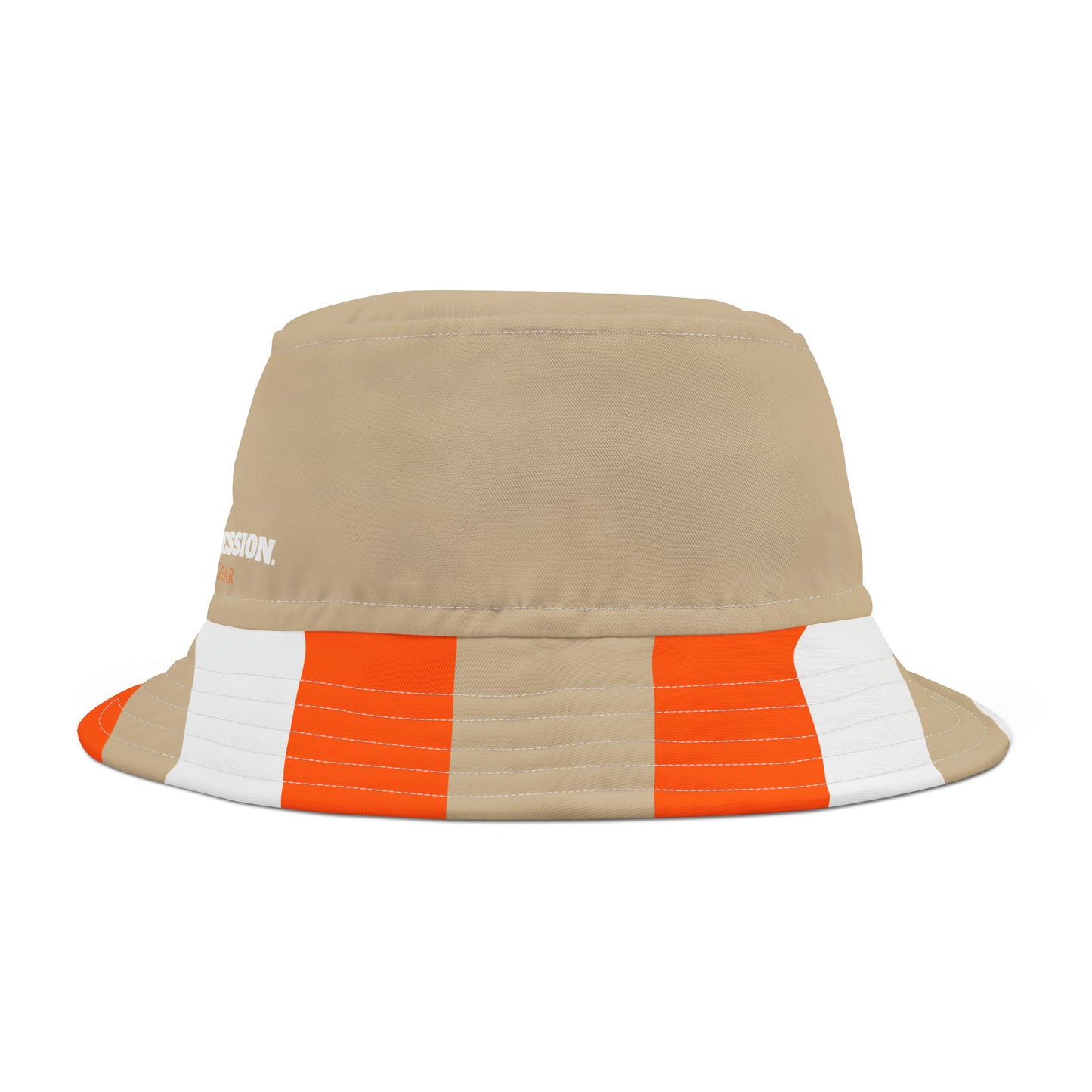 A.........orange/white/beige Bucket Hat