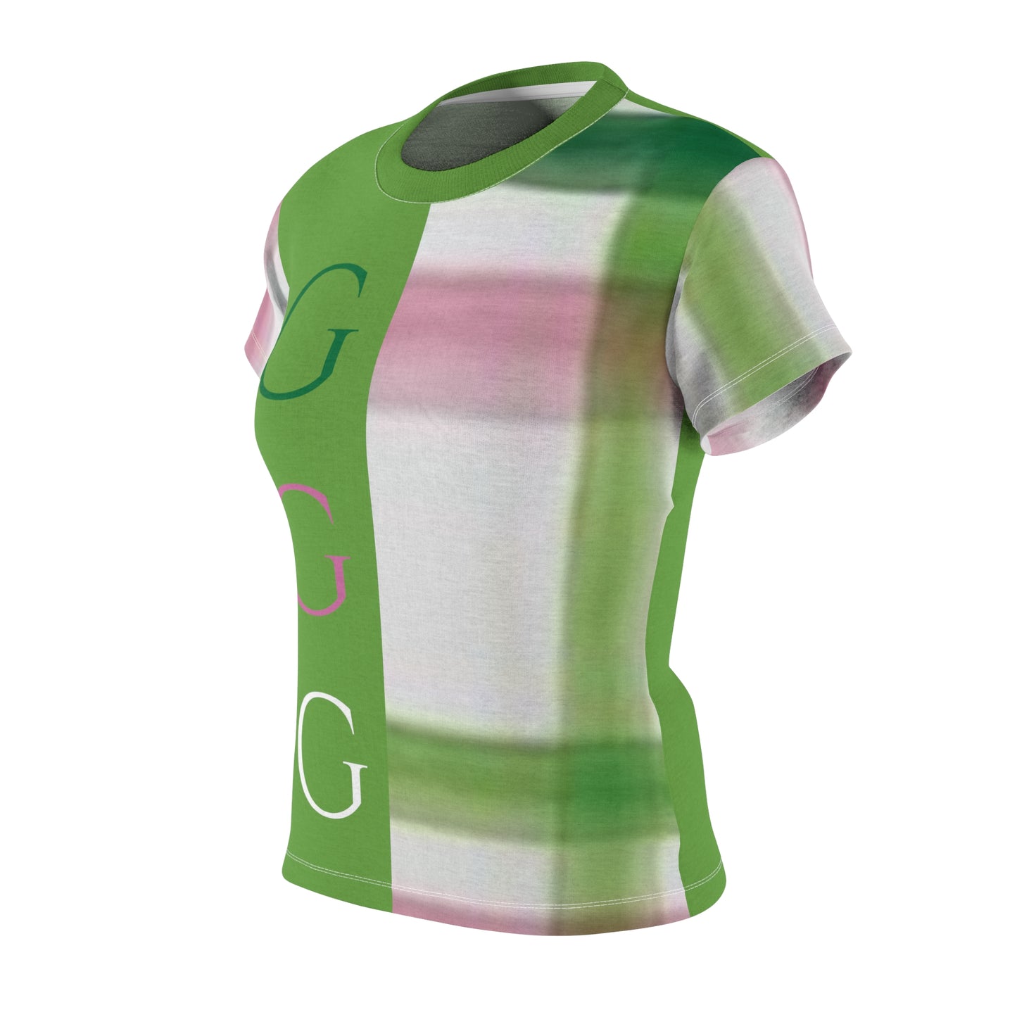 C...green/pink/white design Women's AOP Cut & Sew Tee ( T-shirt, hat, socks SOLD SEPERATELY )