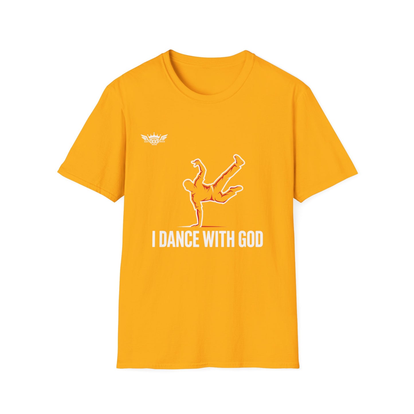 Zz...GGG.. I Dance With God..MULTIPLE COLORS BREAK DANCING Vibes Unisex Softstyle T-Shirt - Trendy Apparel for Creatives & Tech Enthusiasts