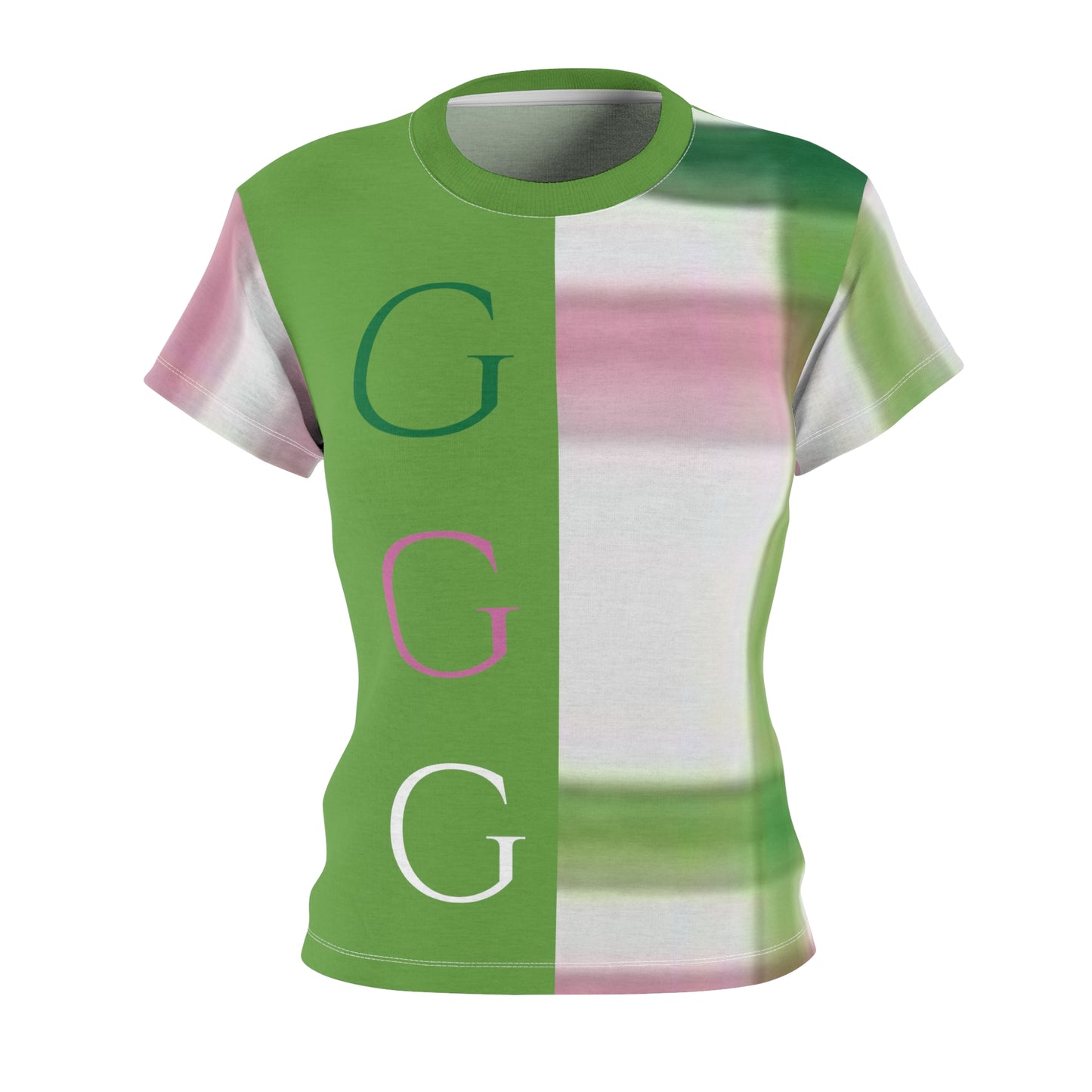 C...green/pink/white design Women's AOP Cut & Sew Tee ( T-shirt, hat, socks SOLD SEPERATELY )