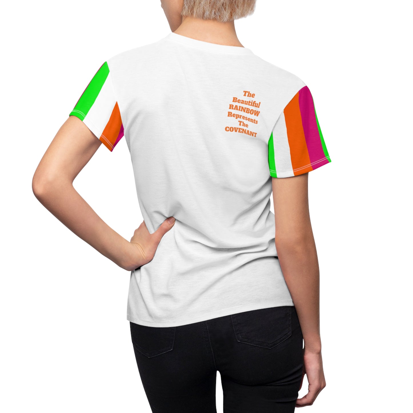 A.............rainbow (represents the Covenant) GGG Women's Cut & Sew Tee