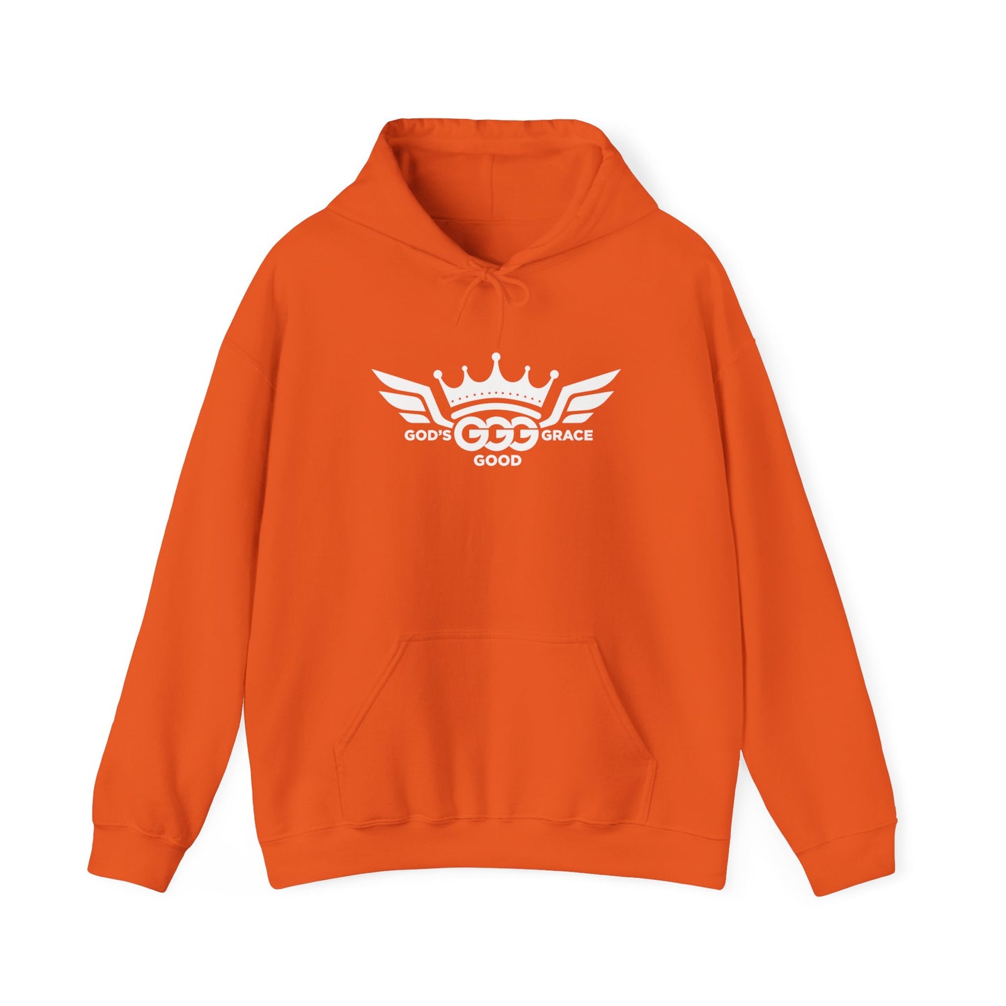 A...WHITE LOGO orange Unisex Heavy Blend™ Hooded Sweatshirt