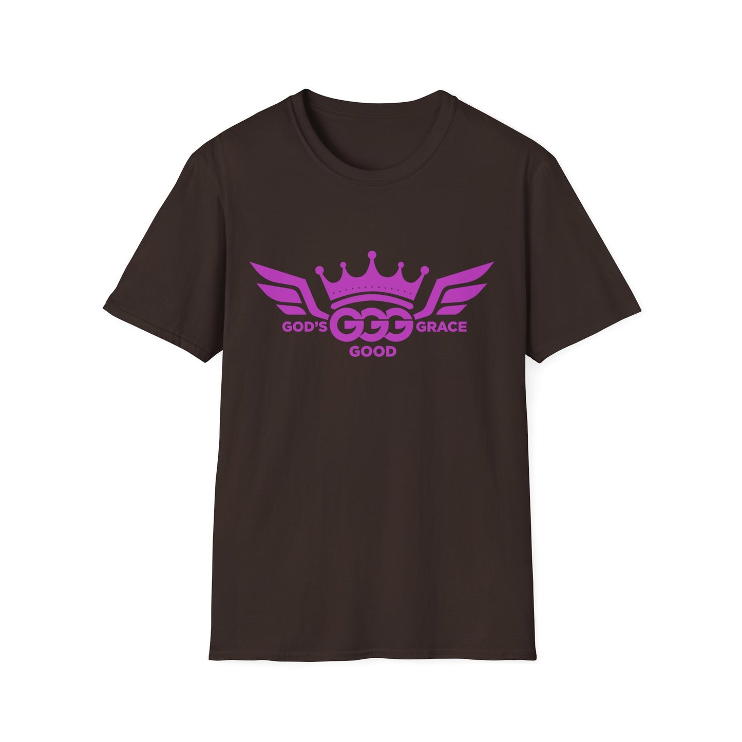 A....MULTIPLE COLORS  PURPLE LOGO.. Unisex SOFTSTYLE  T-Shirt