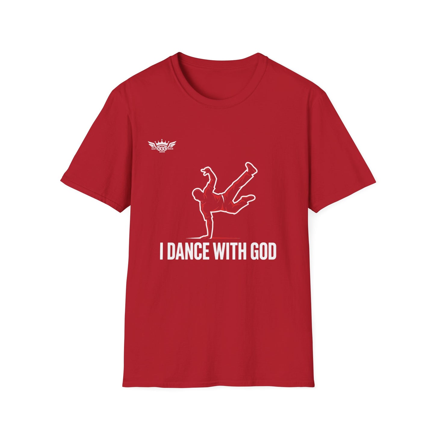 Zz...GGG.. I Dance With God..MULTIPLE COLORS BREAK DANCING Vibes Unisex Softstyle T-Shirt - Trendy Apparel for Creatives & Tech Enthusiasts
