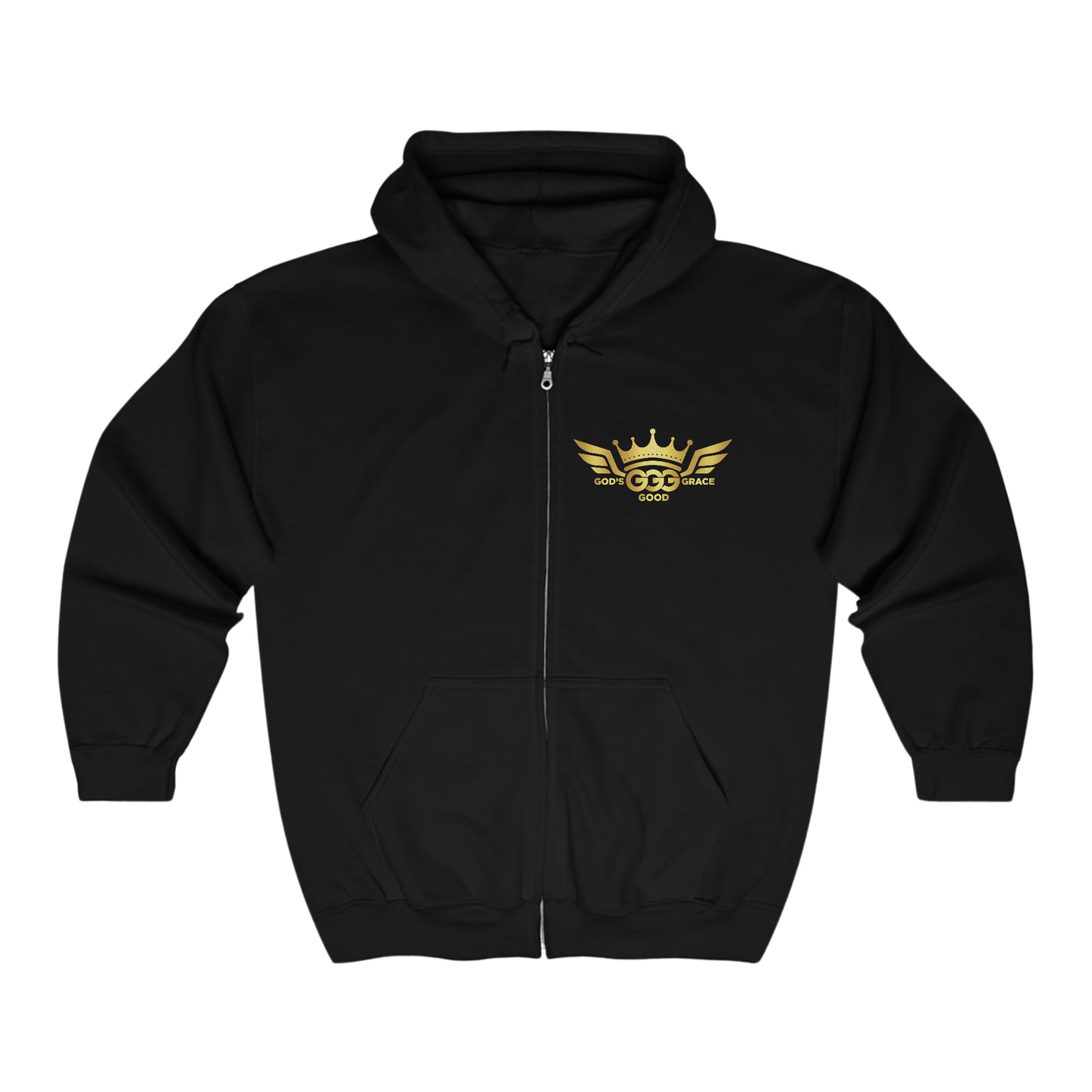 A...GOLD LOGO THIN SPRING TIME Unisex Heavy Blend™ Full Zip Hooded Sweatshirt