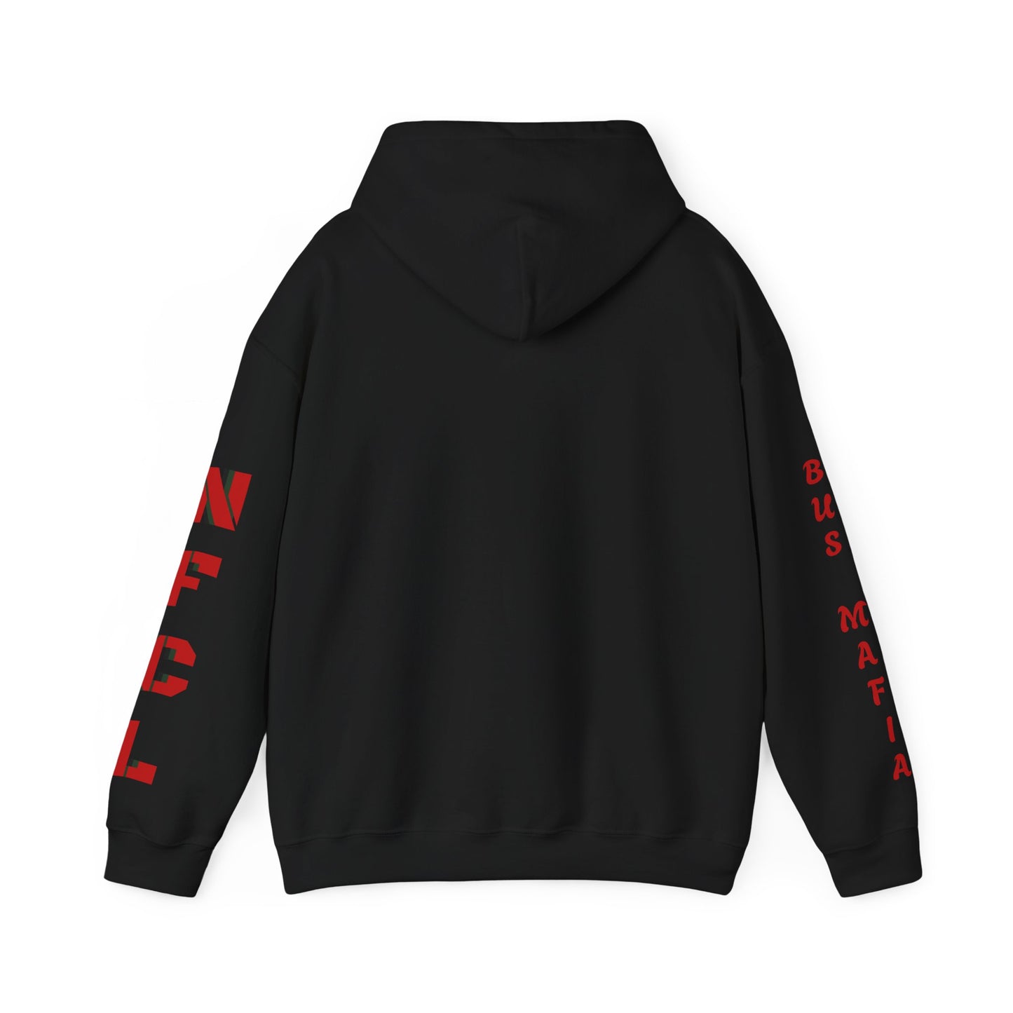 Z...NFCL WORK ATTIRE Hoodie with Red/hunter green grey ...Sleeve Graphics