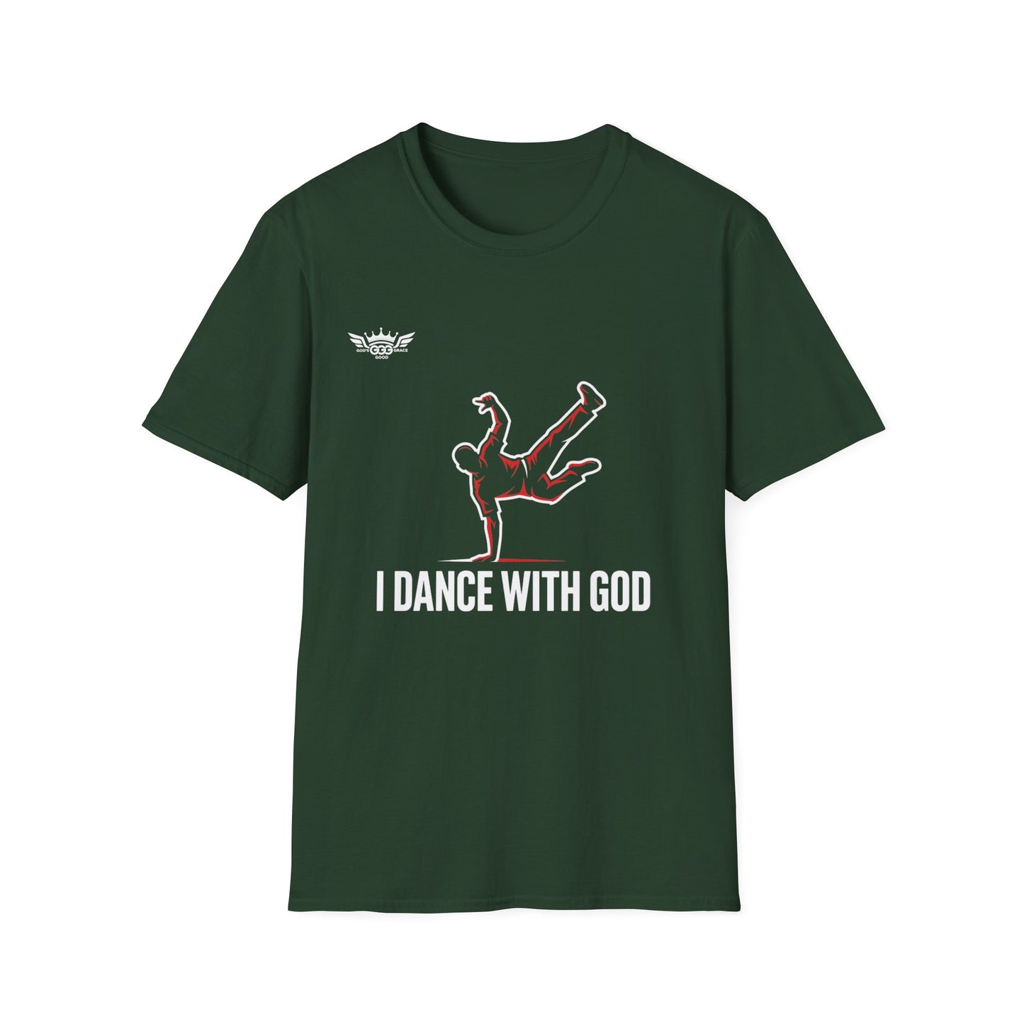 Zz...GGG.. I Dance With God..MULTIPLE COLORS BREAK DANCING Vibes Unisex Softstyle T-Shirt - Trendy Apparel for Creatives & Tech Enthusiasts