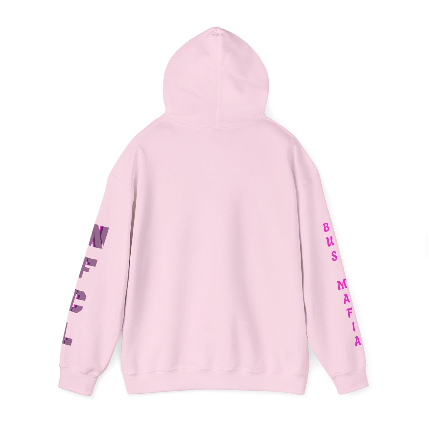 Z...NFCL WORK ATTIRE pink purple black Hoodie with Purple Sleeve Graphics