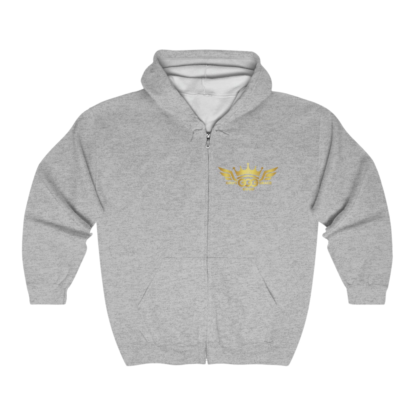 A...GOLD LOGO THIN SPRING TIME Unisex Heavy Blend™ Full Zip Hooded Sweatshirt