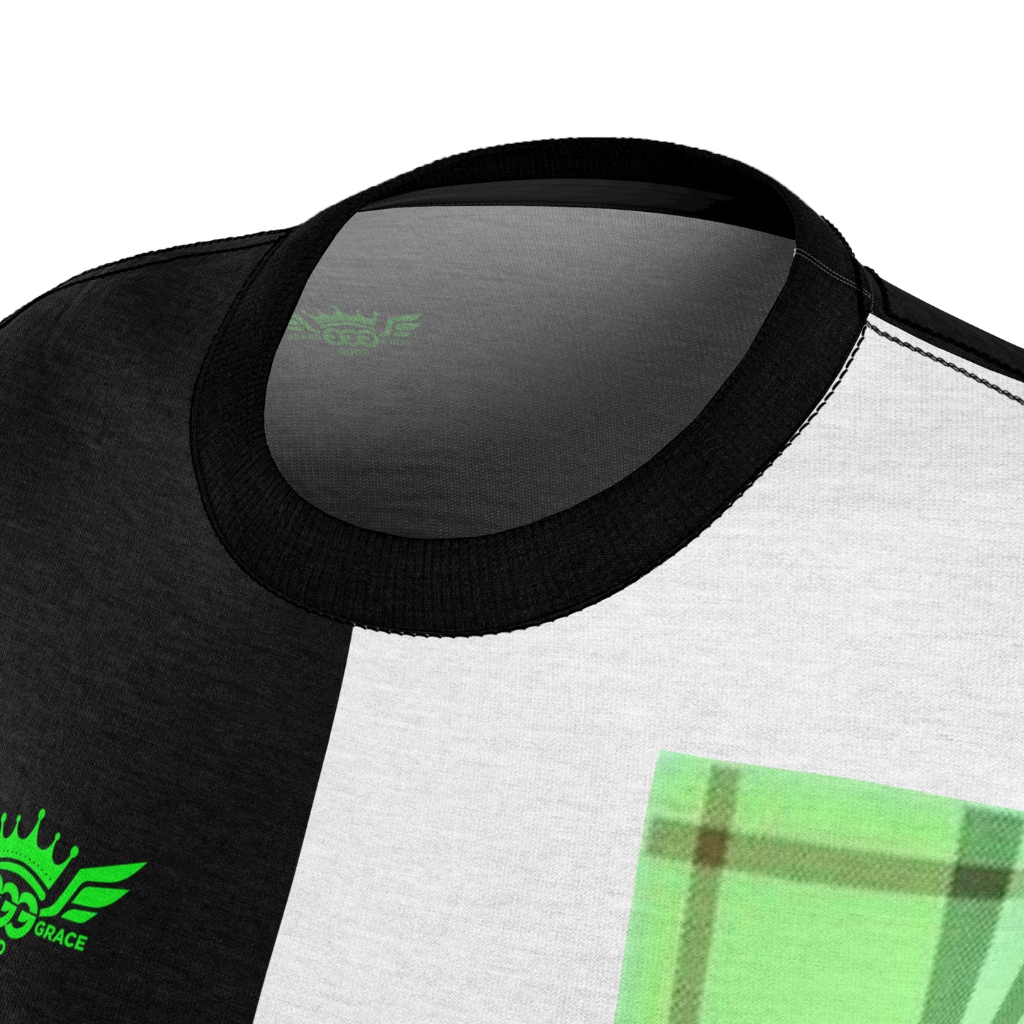 H...GGG fluorescent green,black,white design Women's AOP Cut & Sew Tee