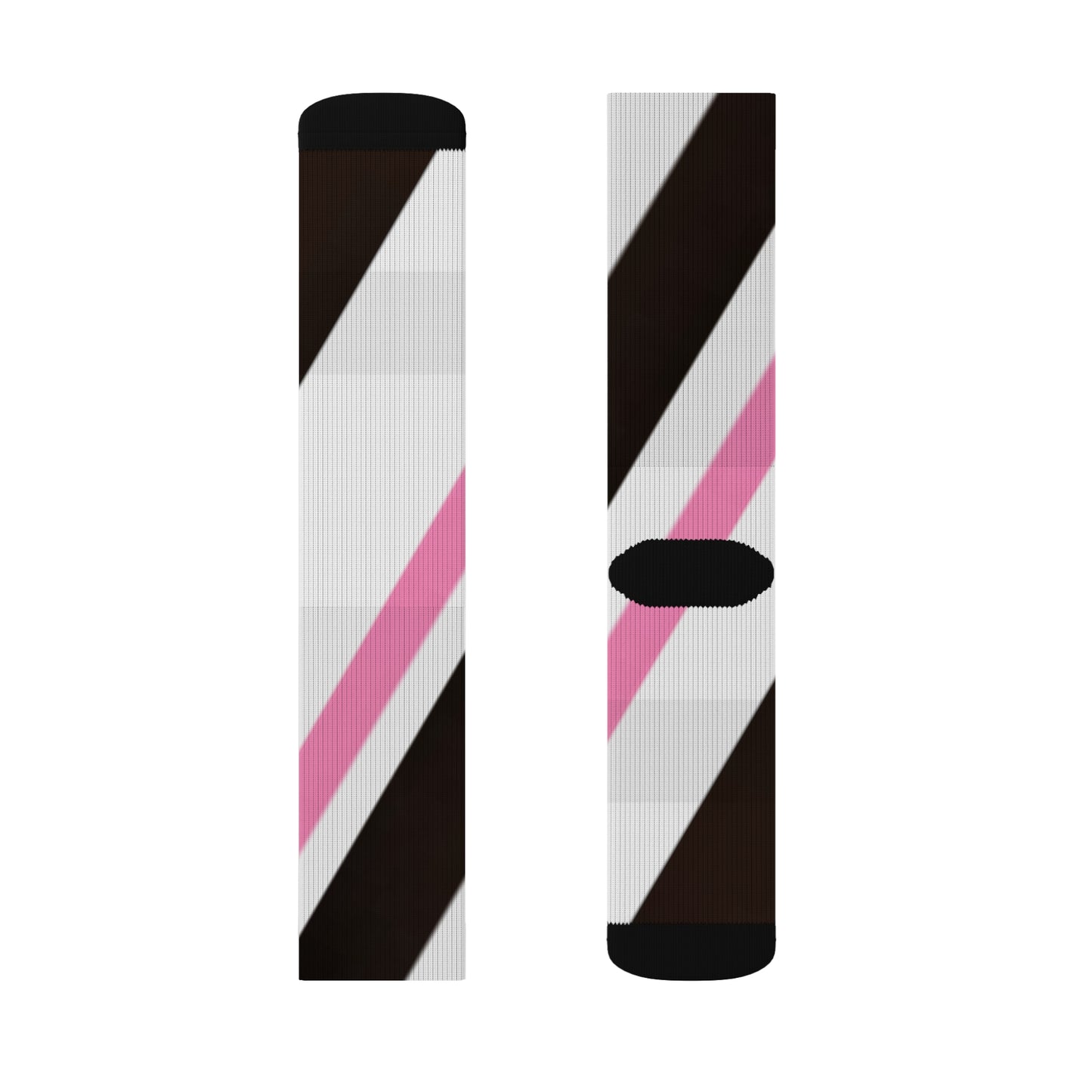 A......pink/white/brown GGG design Sublimation Socks