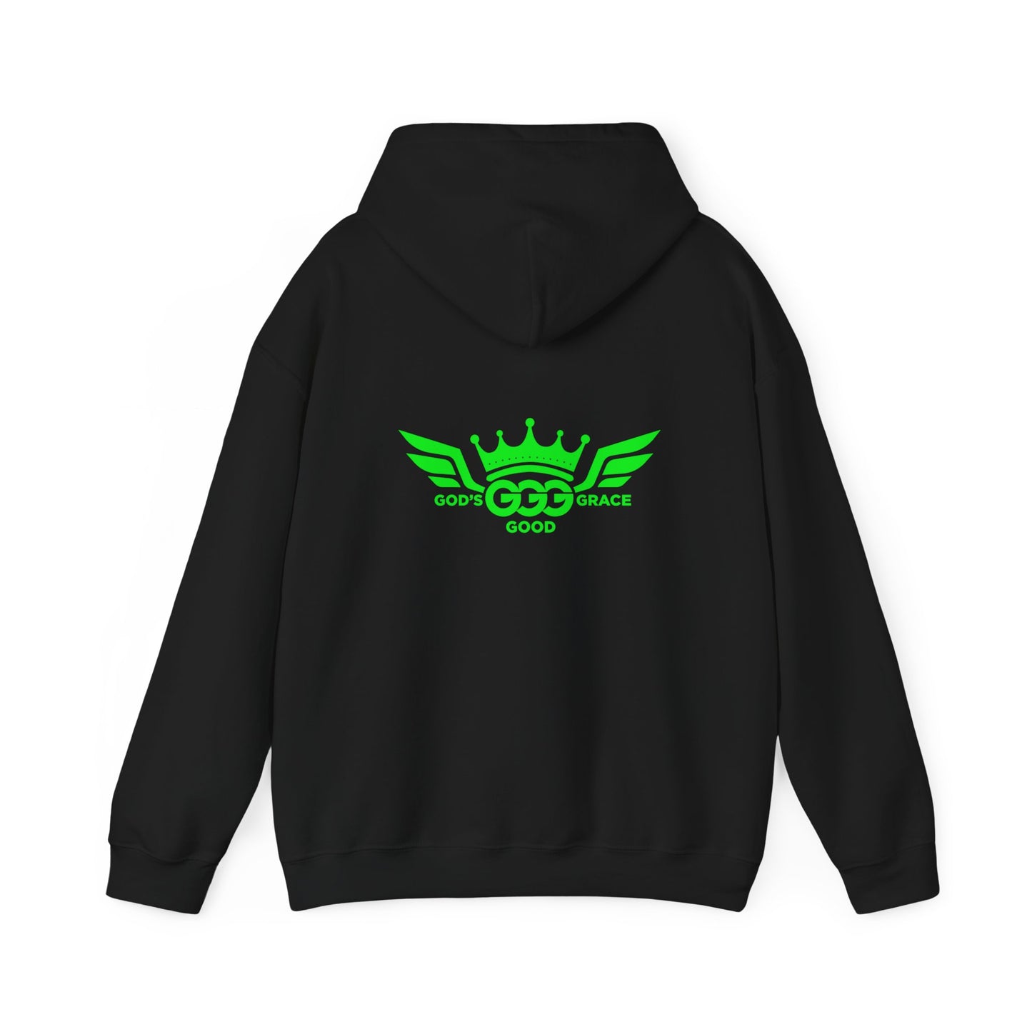 A....Florescent GREEN LOGO black Unisex Heavy Blend™ Hooded Sweatshirt