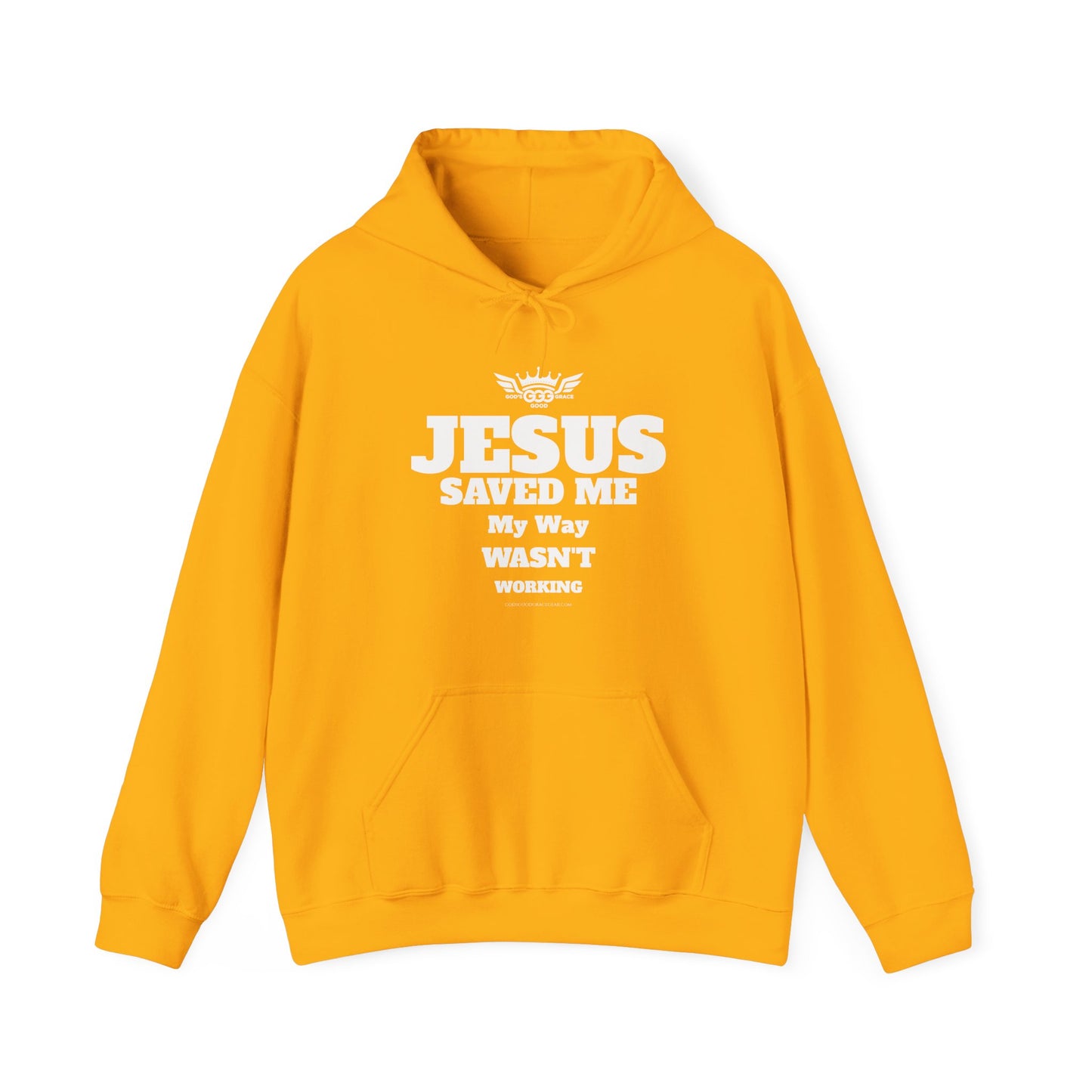 A......................JESUS SAVED ME ,WHITE LOGO (Multiple Colors) Unisex Heavy Blend™ Hooded Sweatshirt