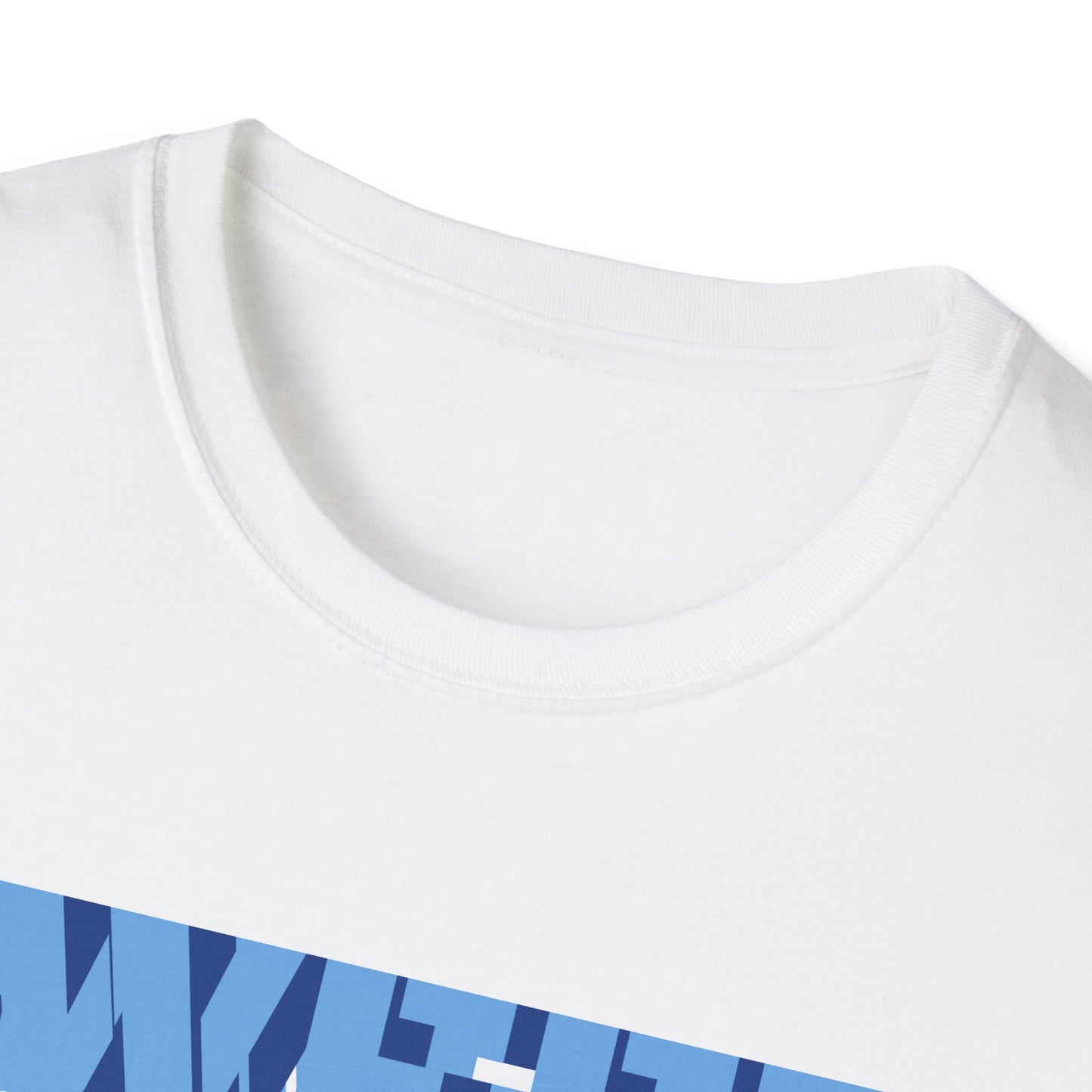 ZZZ SWEET HOME T SHIRT.. WHITE/BABY BLUE Vibes Unisex Softstyle T-Shirt - Trendy Apparel for Creatives & Tech Enthusiasts