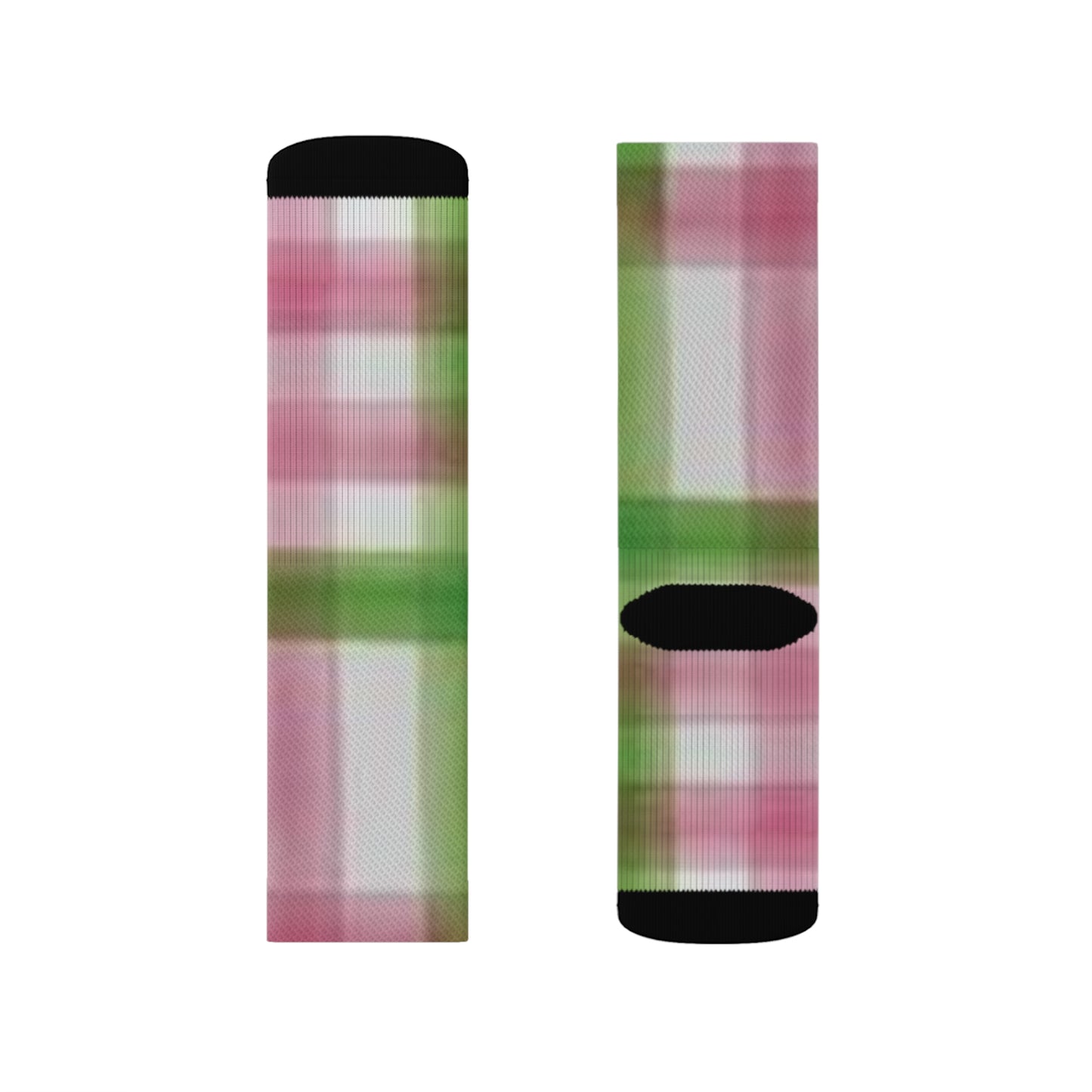 C...green/pink/white design Sublimation Socks ( Socks, t-shirt, hat SOLD SEPARATELY )