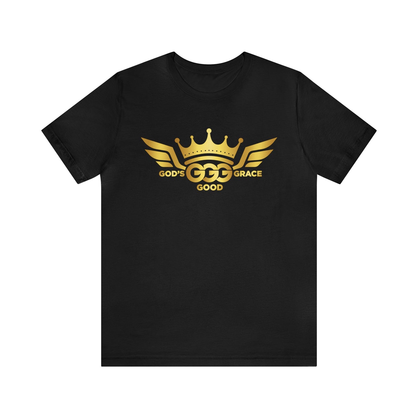 A...GOLD LOGO black Unisex Jersey Short Sleeve Tee