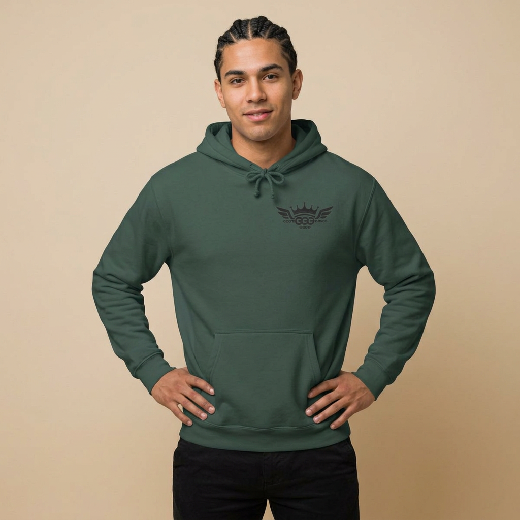 G...y GGG Hustle Crown Hoodie — Minimal Logo Chest Sweatshirt Multiple colors