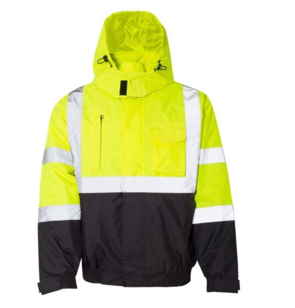 Z...NFCL WORK ATTIRE Hi-Vis Bomber Jacket — yellow Reflective Safety Workwear