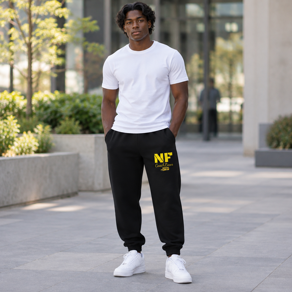 Z...j..NFCL WORK ATTIRE Customizable yellow/black 716 Sweatpants — Personalized Text Joggers