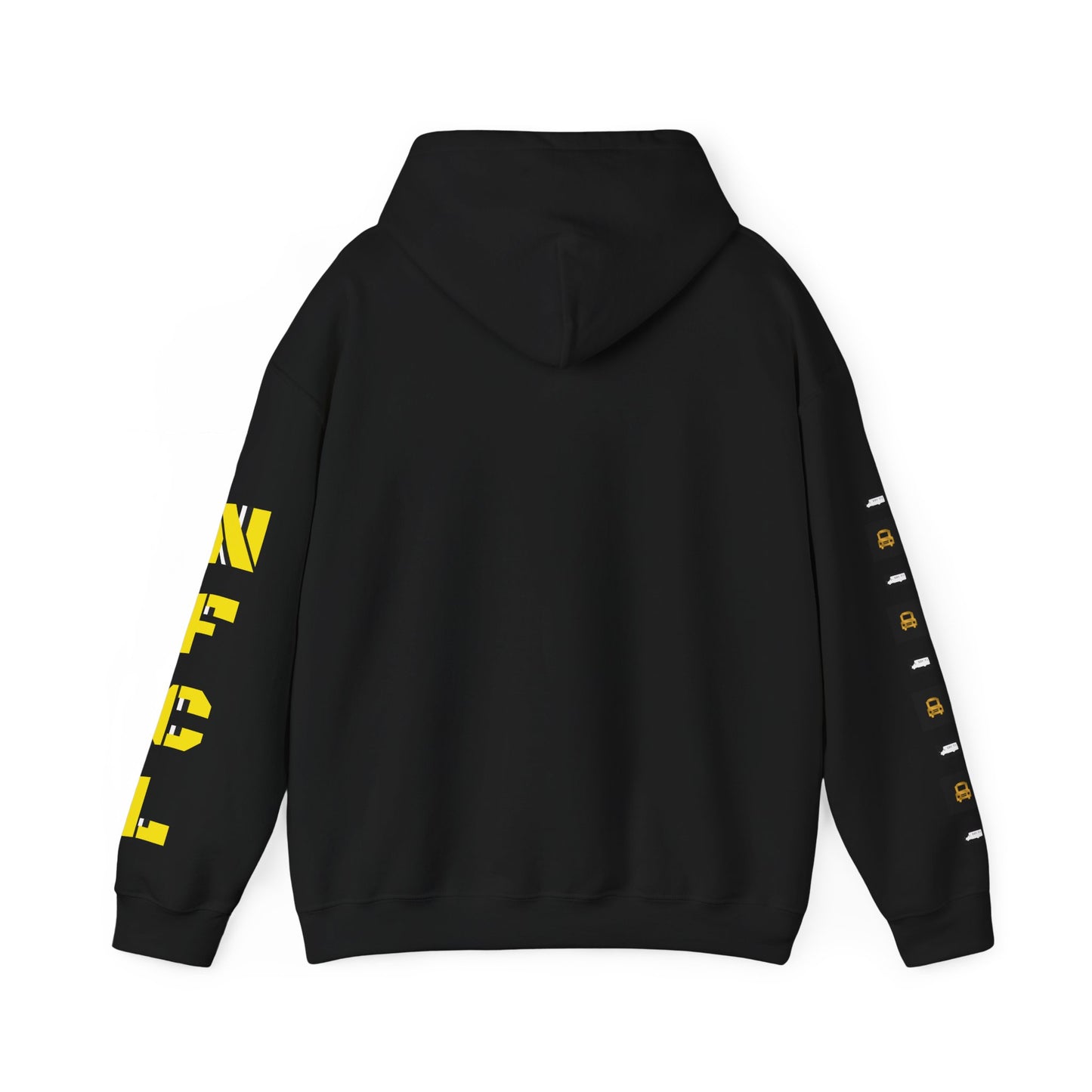 Z...i..NFCL WORK ATTIRE Niagara Falls Coach Lines Hoodie with yellow/black Sleeve Graphics