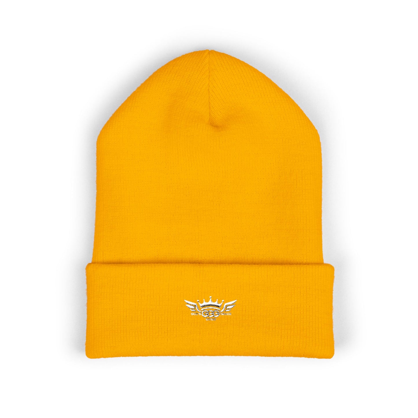 T...GGG White Logo Embroidered Classic Cuffed Beanie —MULTIPLE COLORS... Knit Hat