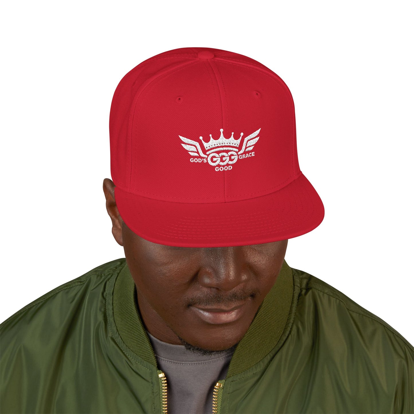 N...GGG  EMBROIDERY ..Multiple colors, Mens White logo Snapback Hat