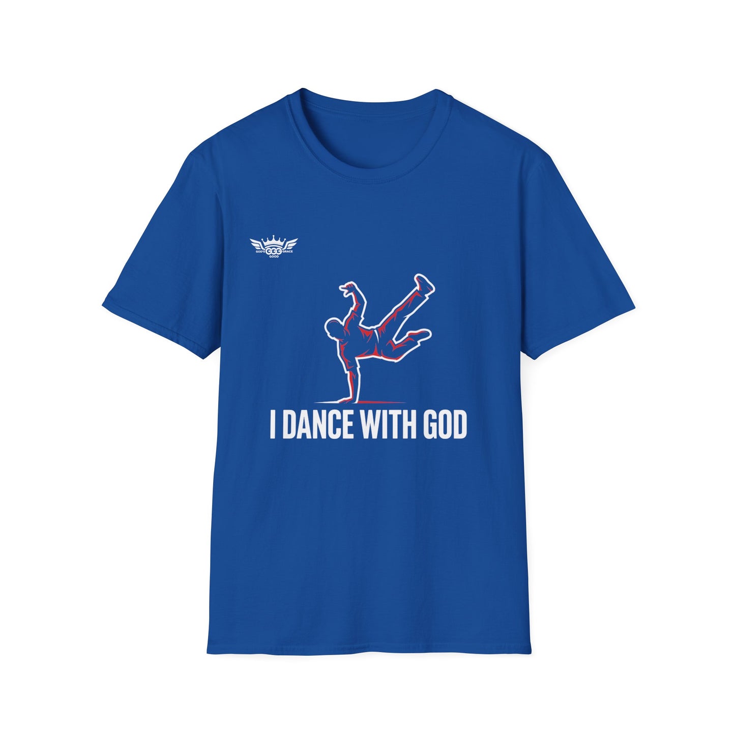 Zz...GGG.. I Dance With God..MULTIPLE COLORS BREAK DANCING Vibes Unisex Softstyle T-Shirt - Trendy Apparel for Creatives & Tech Enthusiasts