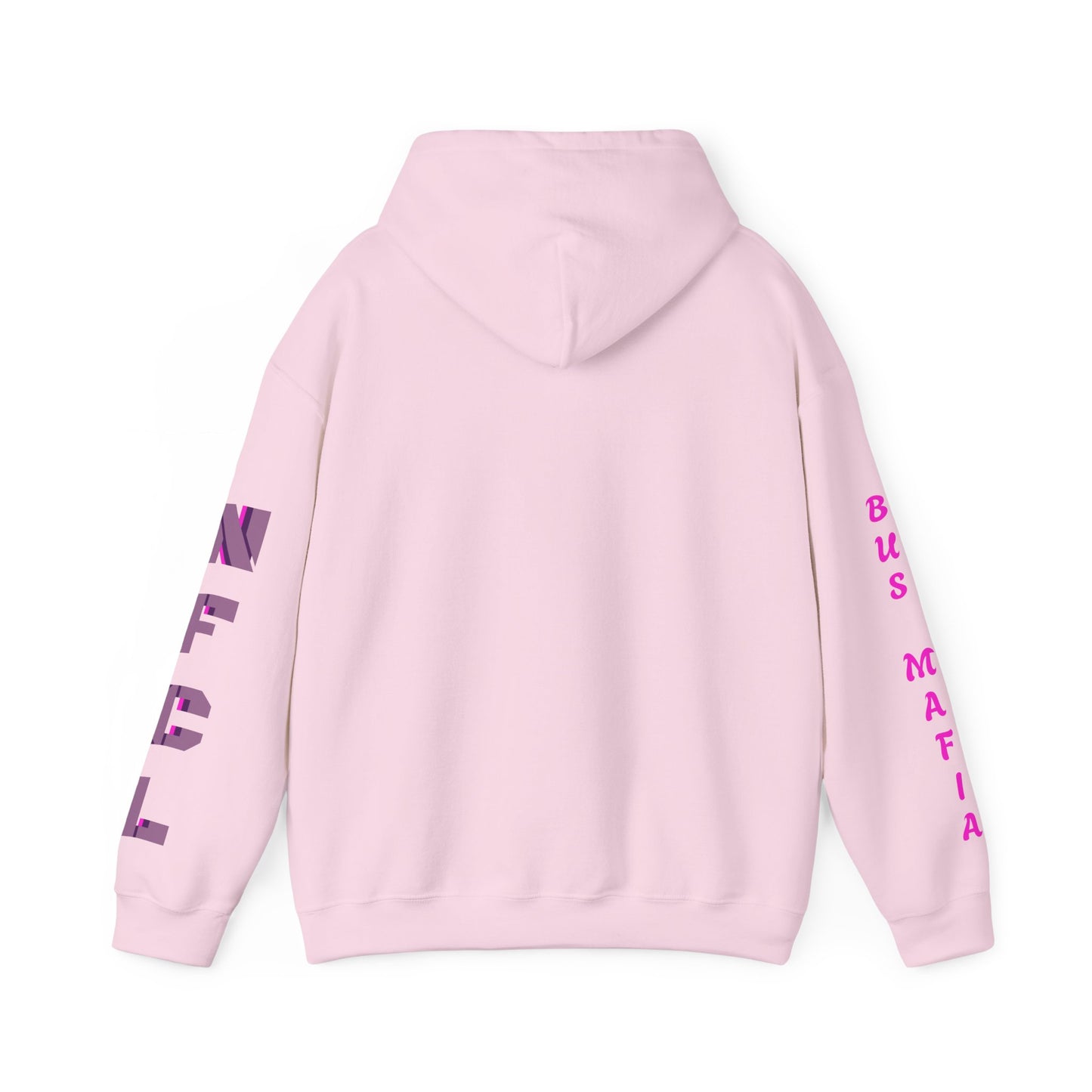 Z...NFCL WORK ATTIRE pink purple black Hoodie with Purple Sleeve Graphics