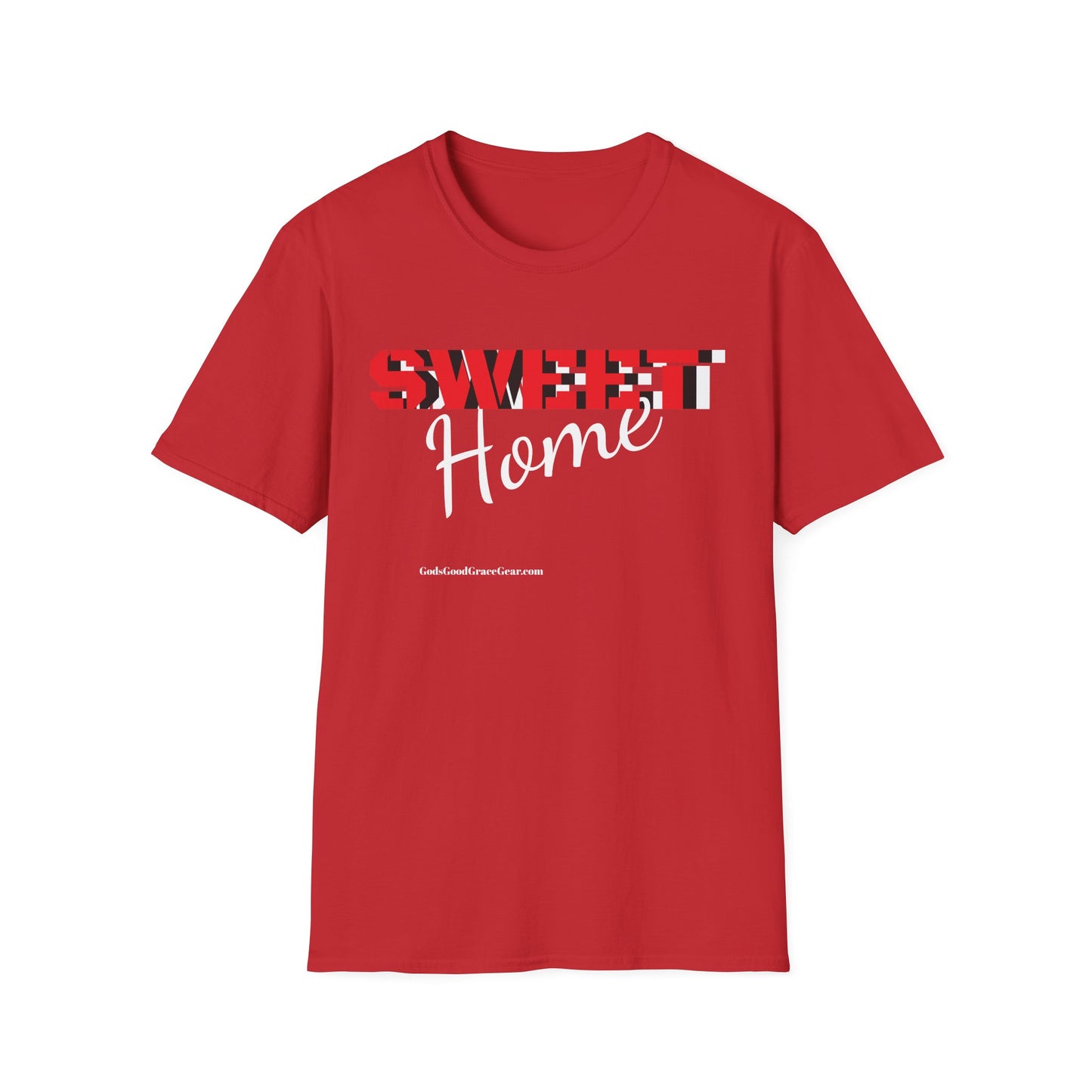 Z...SWEET HOME T SHIRT.. work attire RED Vibes Unisex Softstyle T-Shirt - Trendy Apparel for Creatives & Tech Enthusiasts