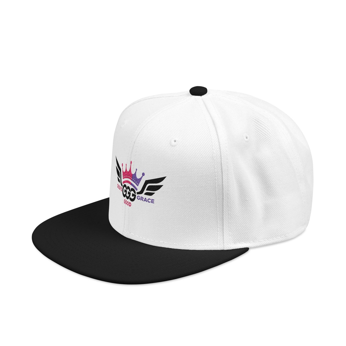 Q...GGG  EMBROIDERY ..Multiple colors, Mens black/purple logo Snapback Hat